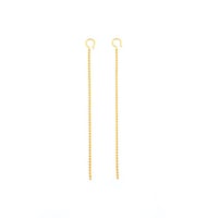 Thin Moon Tears Earrings P-16-YG