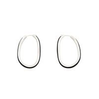 Enamel Wave Earrings P-13-C-S-Black