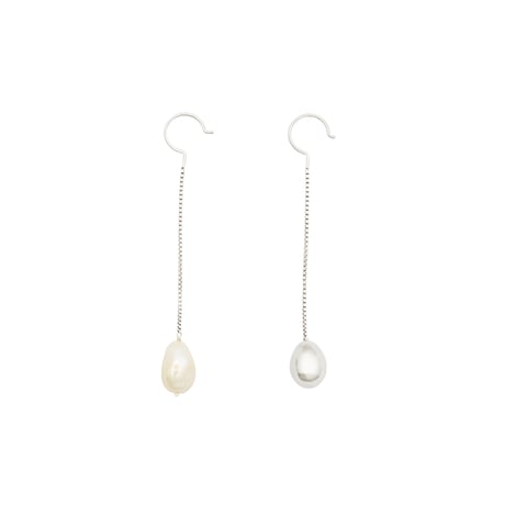 Pearl & Chain Long Hooks P-33-S