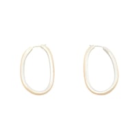 Enamel Wave Earrings P-13-C-S-Beige