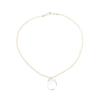 Pearl with Stone Baroque Necklace NC-57-S-CRYSTAL