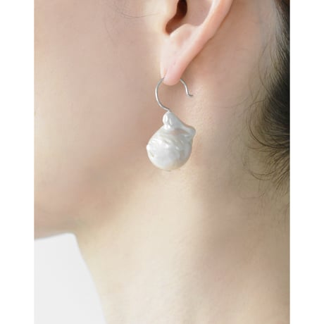 Stone & Baroque Pearl Hooks P-35-S-CRYSTAL