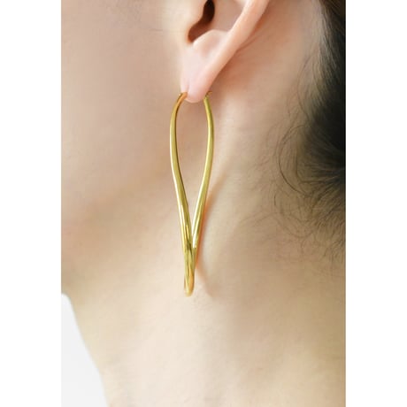 Large Plain Earrings P-42-YG