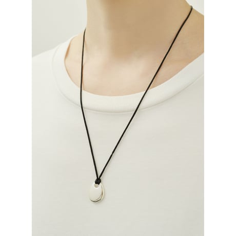 Silver Stone Necklace NC-26-S-BLK