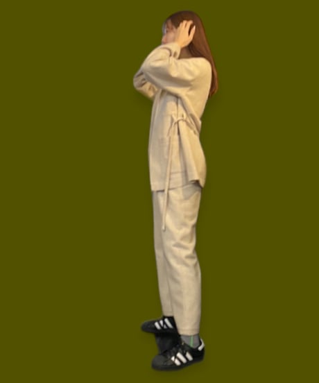 セットアップジャケット・パンツ　　　エクルベージュ