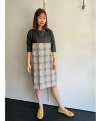 pinopina　ALTA MODA 　コクーンワンピース・「NUNO」striped rounds