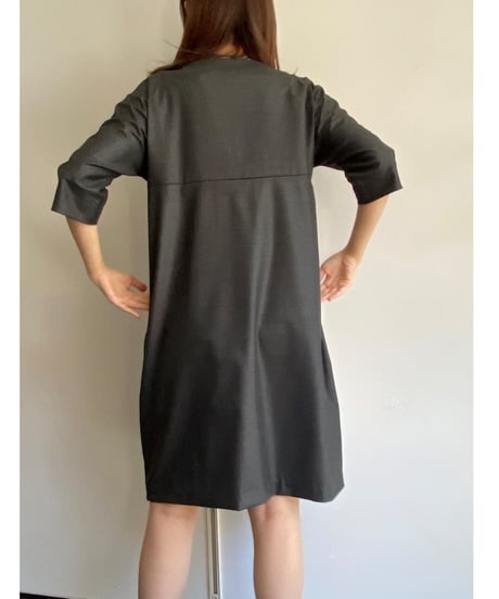 pinopina　ALTA MODA 　コクーンワンピース・「NUNO」striped rounds