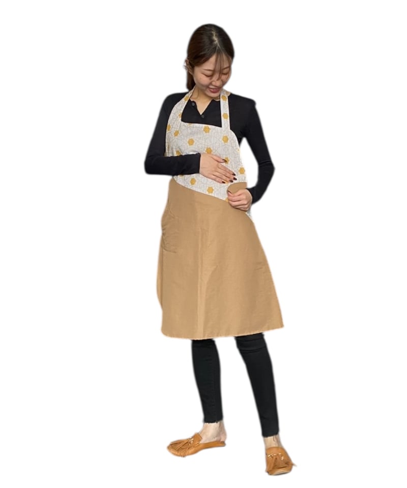 フルエプロン/annabelle 六本木「NUNO」グラナダイエロー・キャメル