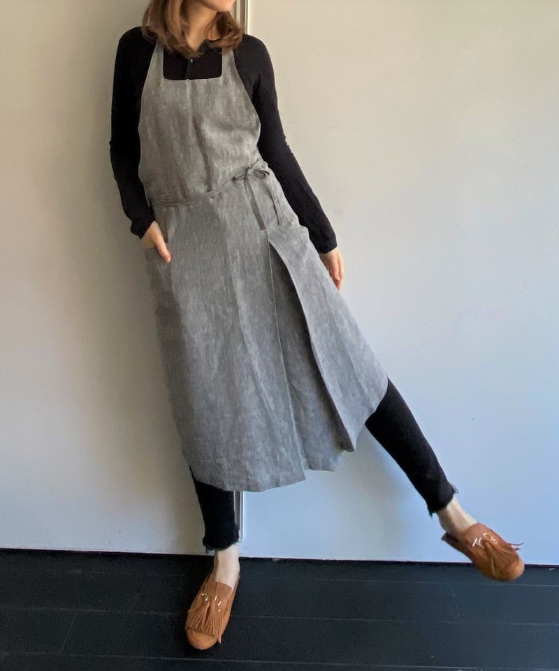 LANVIN バラ模様 フレアエプロン LANVIN COLLECTION ランバン コレクション 後結びエプロン