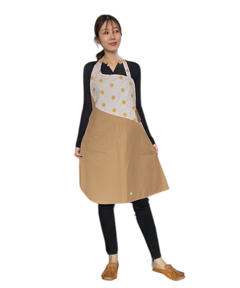 フルエプロン/annabelle 六本木「NUNO」グラナダイエロー・キャメル