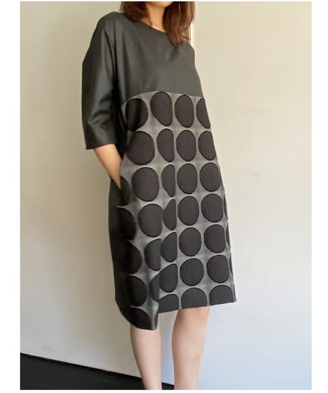 pinopina　ALTA MODA 　コクーンワンピース・「NUNO」rounds