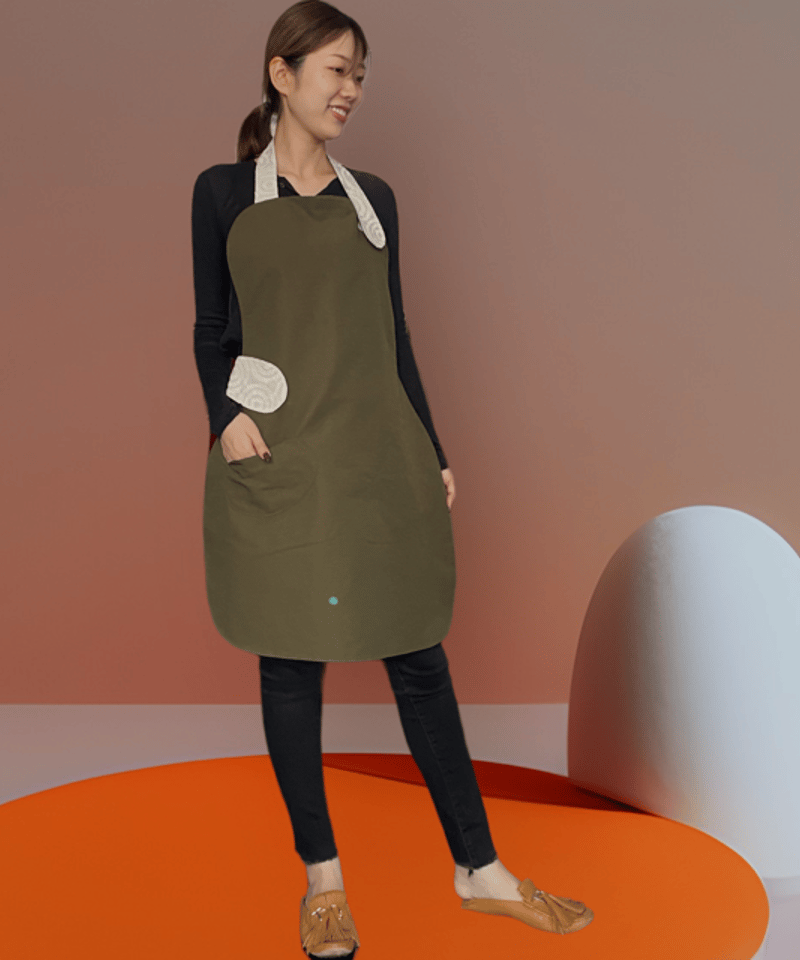 フルエプロン/montana リバーシブル 切り株・オフホワイト | pinopina.net