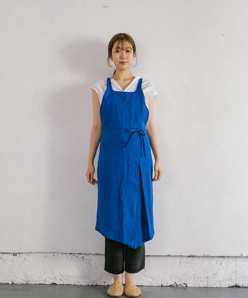 タキマキ　エプロン　ブルー 楽天市場】□新色□ fog linen work エプロン 「 リネン デイリー