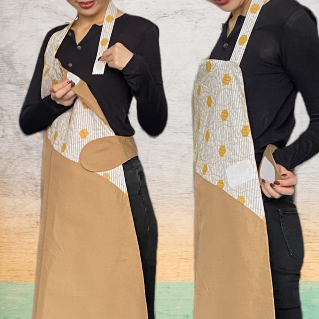 フルエプロン/annabelle 六本木「NUNO」グラナダイエロー・キャメル