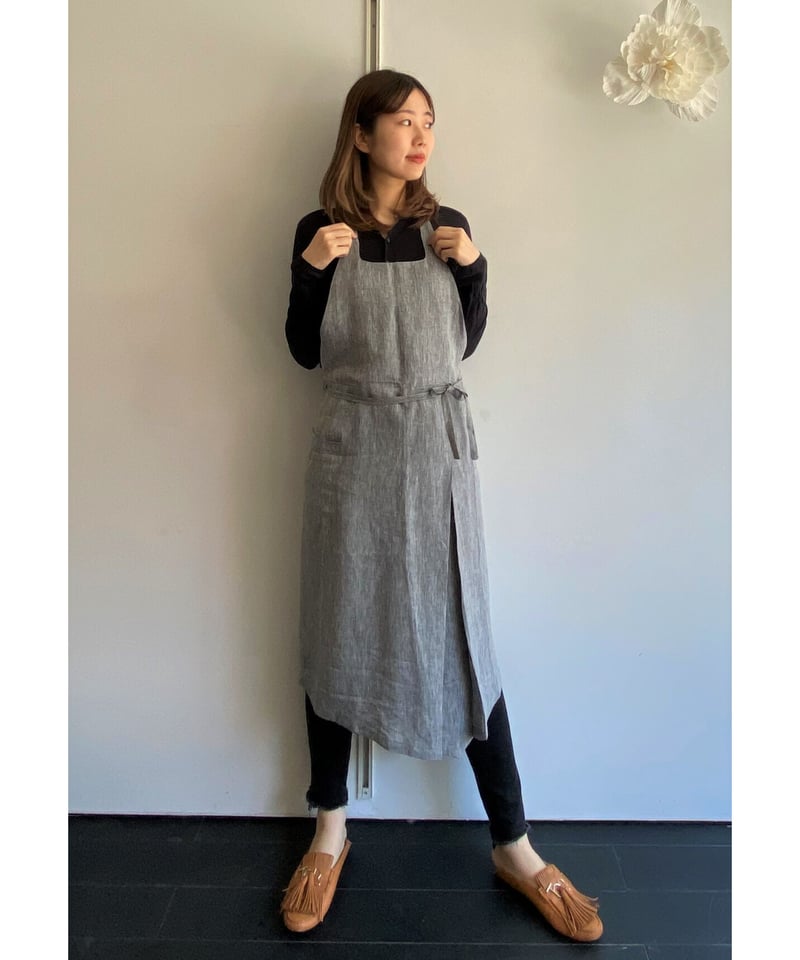 LANVIN バラ模様 フレアエプロン LANVIN COLLECTION ランバン コレクション 後結びエプロン