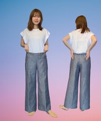 マリンパンツmarini　リネンシャンブレー