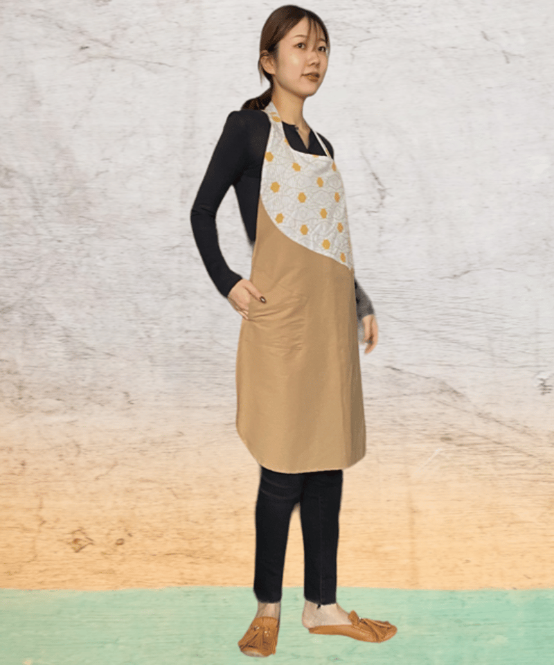 フルエプロン/annabelle 六本木「NUNO」グラナダイエロー・キャメル