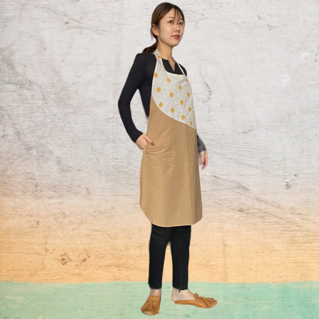 フルエプロン/annabelle 六本木「NUNO」グラナダイエロー・キャメル