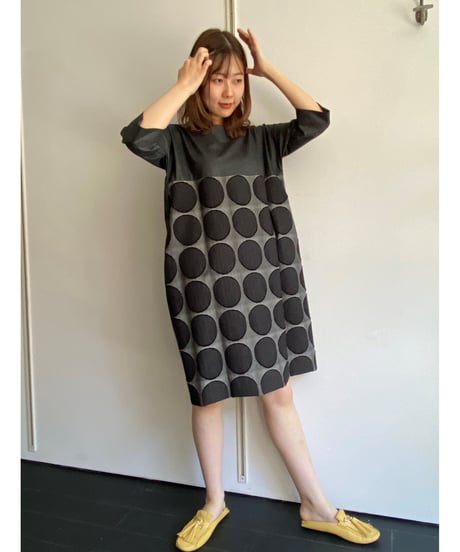 pinopina　ALTA MODA 　コクーンワンピース・「NUNO」rounds