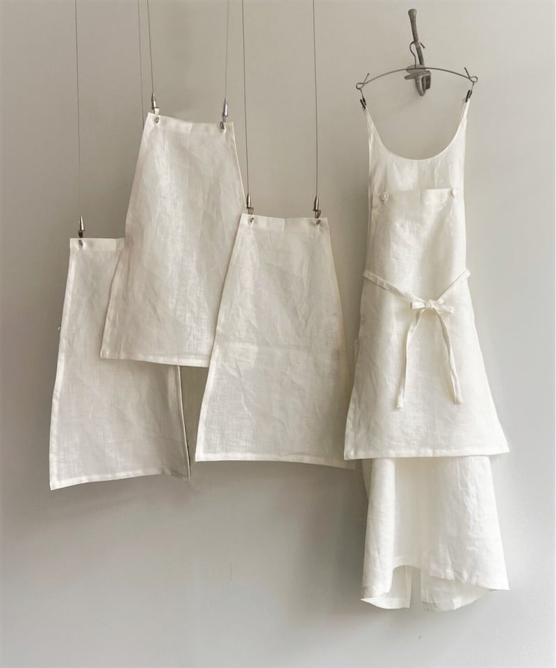 フルエプロン/iida リネン 重ねて、選べて、替えられるエプロン