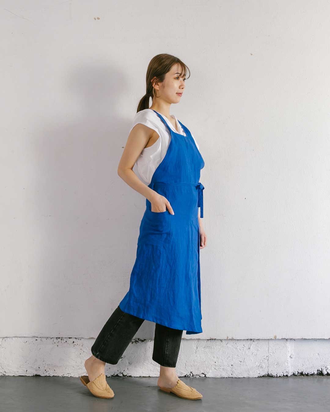 フルエプロン /alinaコバルトブルー merchant&mills | pinopina