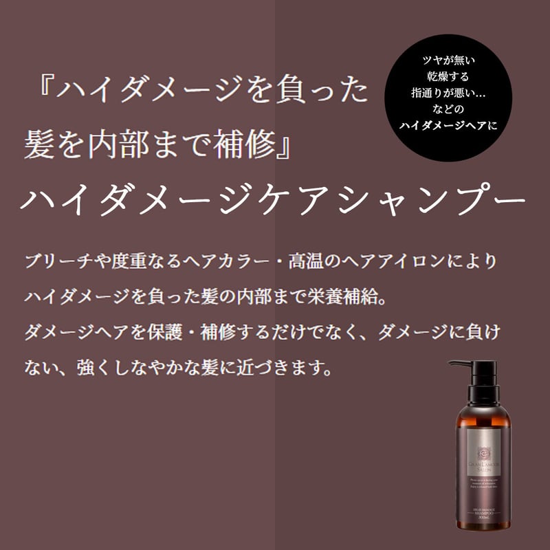 SALE]ハイダメージケアシャンプー 300ml | GRAN L'AMOUR SALON