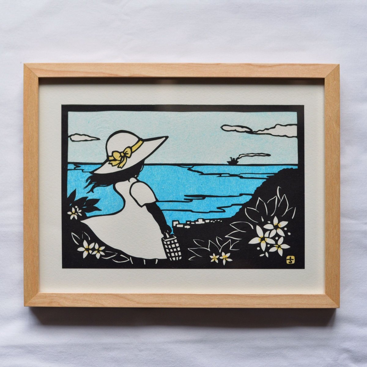 B・シャロワ、果樹園、日本未発売・限定画集画、額付 B・シャロワ、午後の果樹園、日本未発売・限定画集画、額付 2025年