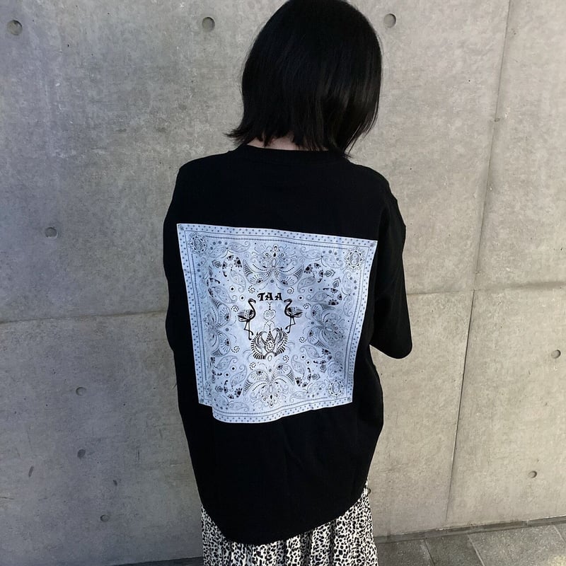 ビックシルエット ペイズリーフラミンゴTシャツBK | TOKYO ALOHA