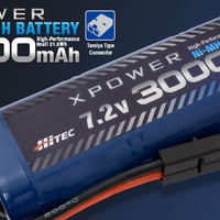 XPOWER Ni-MH 7.2V 3000mAh Tamiya Type Connector　XP3000-NT-B