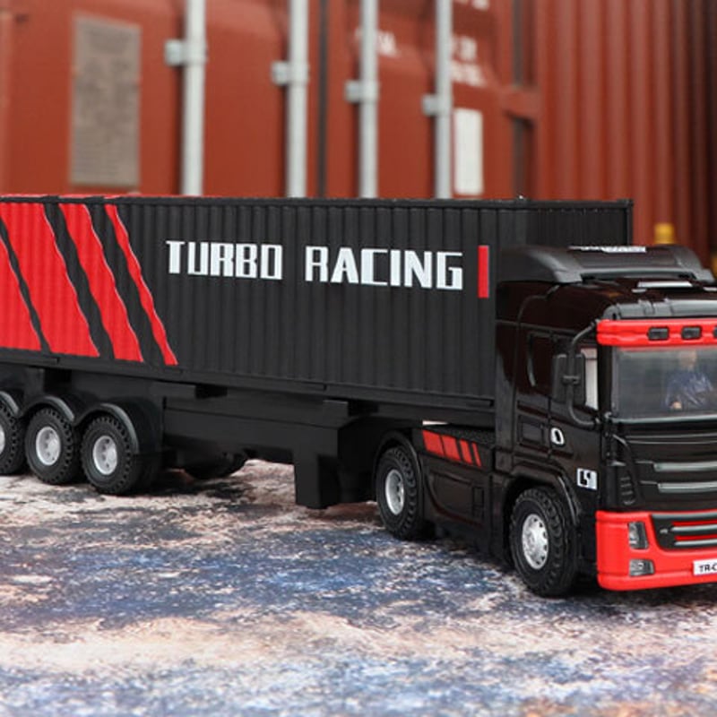 【超美品】ターボレーシング　トレーラートラック　ブラック　C50 1/76 C50 Black Trailer Truck［ 1/76スケール C50ブラック トレーラー