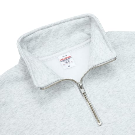 DESTAR 3D EMBROIDERY LOGO Half Zip Sweater ASH – RED STITCH LIMITED