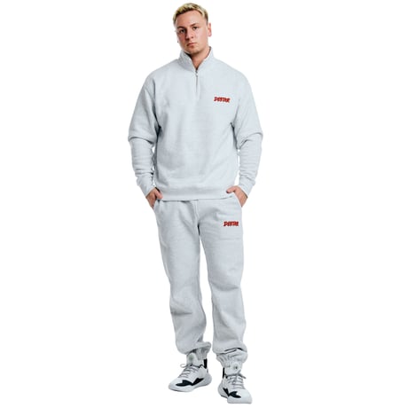 DESTAR 3D EMBROIDERY LOGO Sweatpants ASH – RED STITCH LIMITED