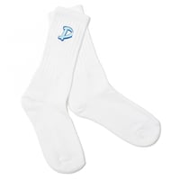 D LOGO Premium Socks (WHITE)
