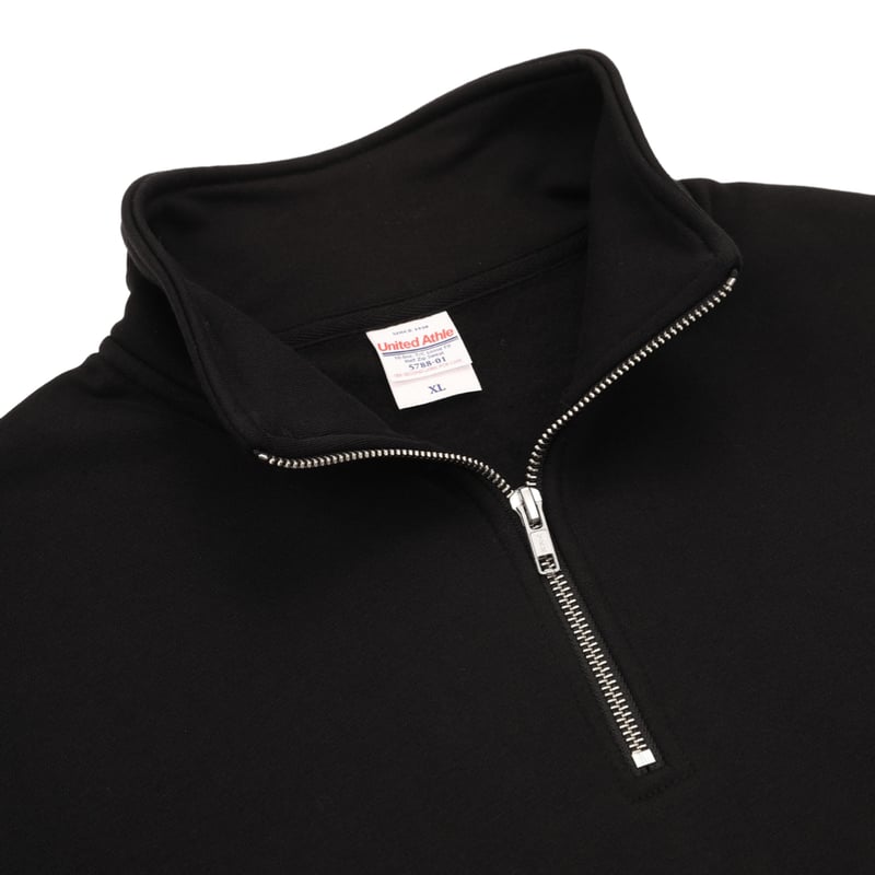 DESTAR 3D EMBROIDERY LOGO Half Zip Sweater BLAC