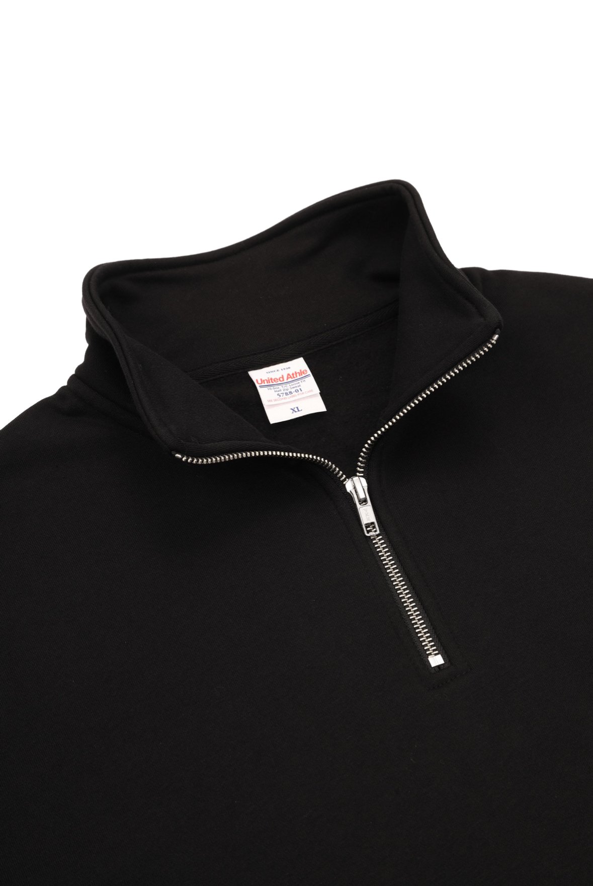 DESTAR 3D EMBROIDERY LOGO Half Zip Sweater BLAC