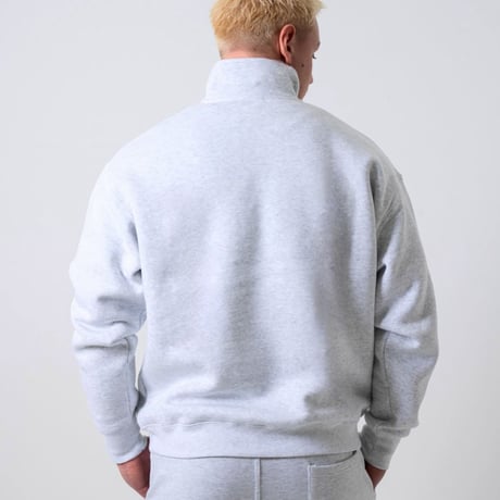 DESTAR 3D EMBROIDERY LOGO Half Zip Sweater ASH GRAY