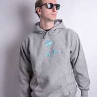 3D EMBROIDERY Premium Hoodie SAWA ver. MIX GRAY