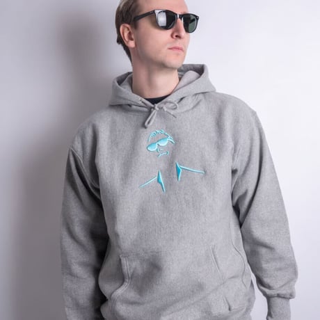 3D EMBROIDERY Premium Hoodie SAWA ver. MIX GRAY