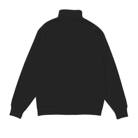DESTAR 3D EMBROIDERY LOGO Half Zip Sweater BLACK – RED STITCH LIMITED