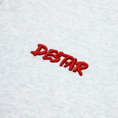 DESTAR 3D EMBROIDERY LOGO Half Zip Sweater ASH – RED STITCH LIMITED