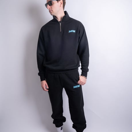 DESTAR 3D EMBROIDERY LOGO Sweatpants BLACK