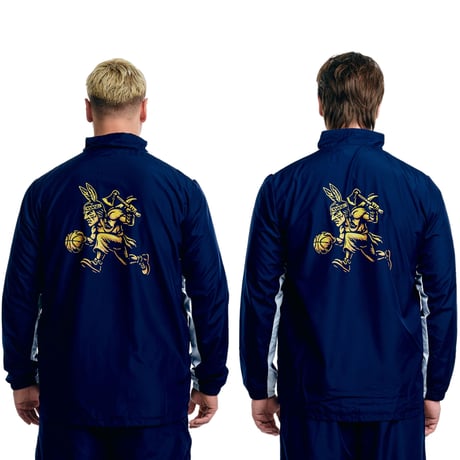 DESTAR × KUGAYAMA Heritage Logo Warm-up Jacket (Navy)