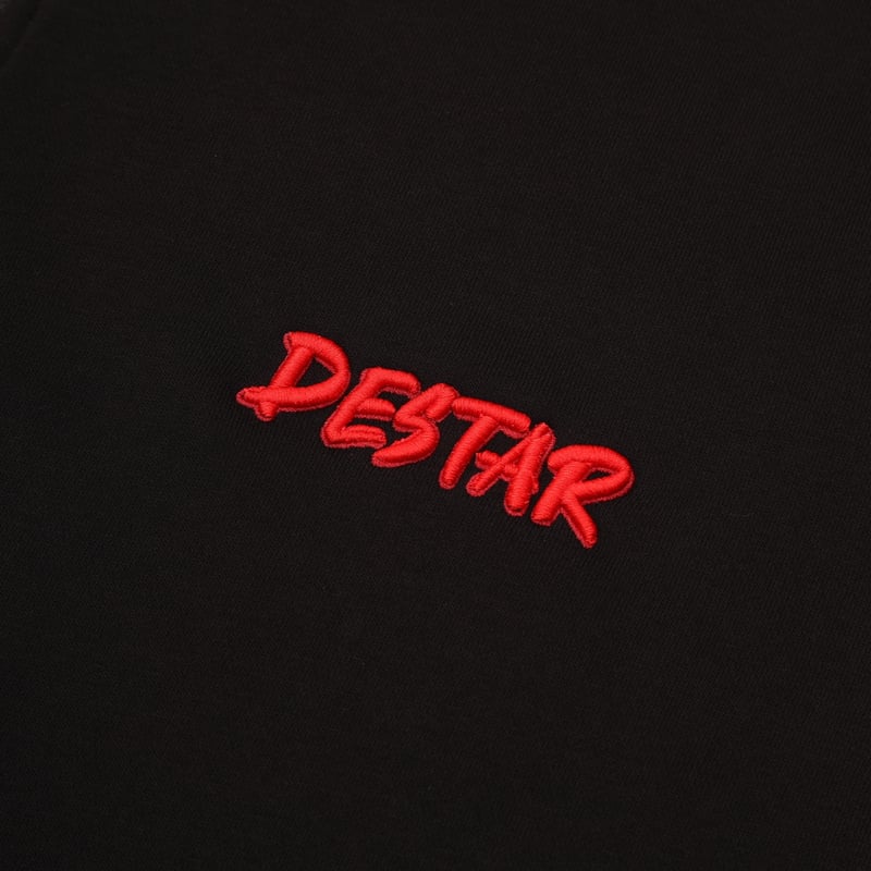 DESTAR 3D EMBROIDERY LOGO Half Zip Sweater BLAC