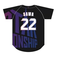 ①DESTAR CHAMPIONSHIP大会記念 ベースボールシャツ SAWA ver