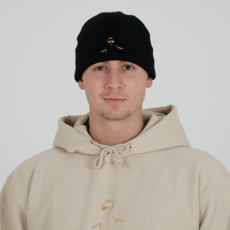 premium knit Beanie YAN ver. BLACK