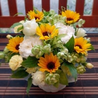 ひまわりメインのarrangement