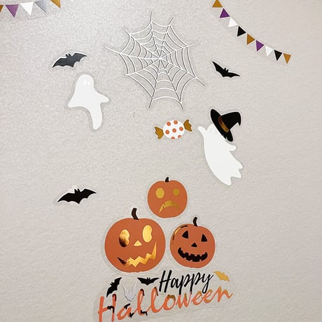 静電気でくっつく! ウォールステッカー　ハロウィン