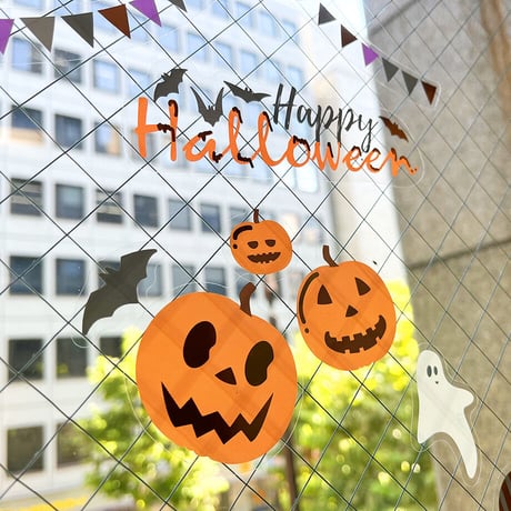静電気でくっつく! ウォールステッカー　ハロウィン