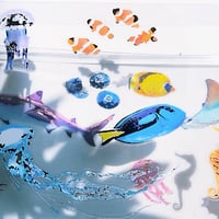 静電気でくっつく! ウォールステッカー　海のいきもの