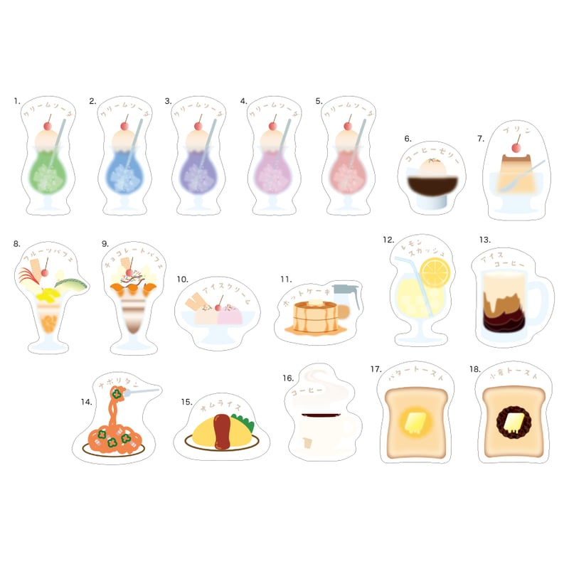 静電気でくっつく ステッカー レトロ純喫茶シリーズ | ICHIKUDO STORE